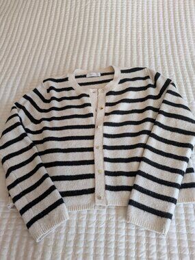 Primark Cares black cream stripe cardigan